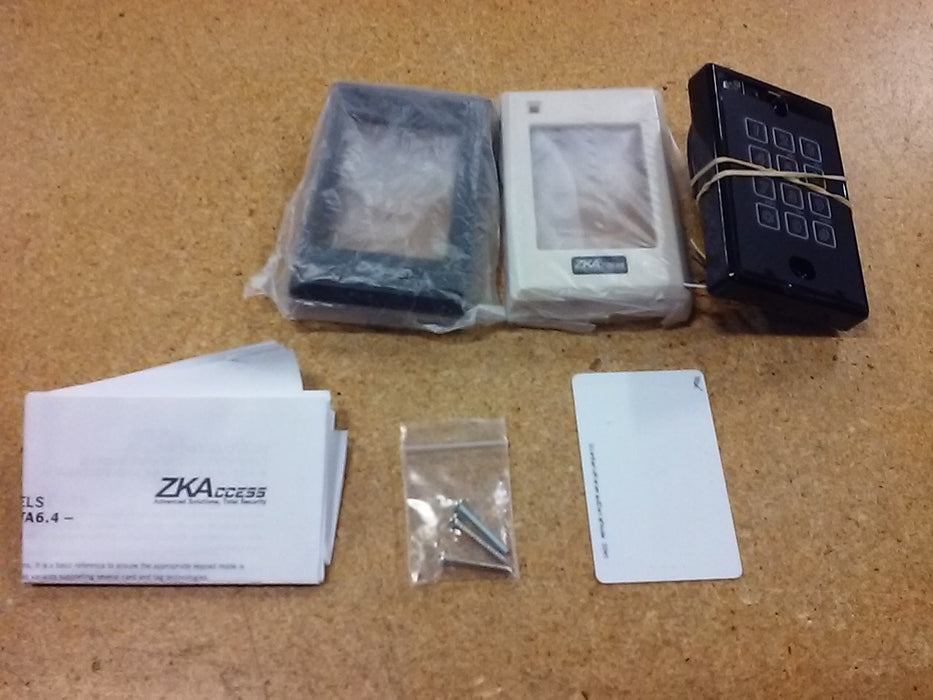 ZKTeco Multi-Technology HID Proximity Card Reader with Integrated Keypad and Single-Gang Wall Box Mount (KR502H)