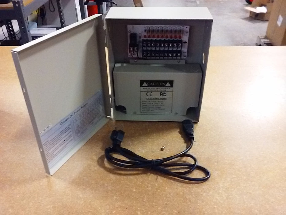9 Port 12V DC Security Camera Power Supply Distribution Panel Box - 10 Amps Total