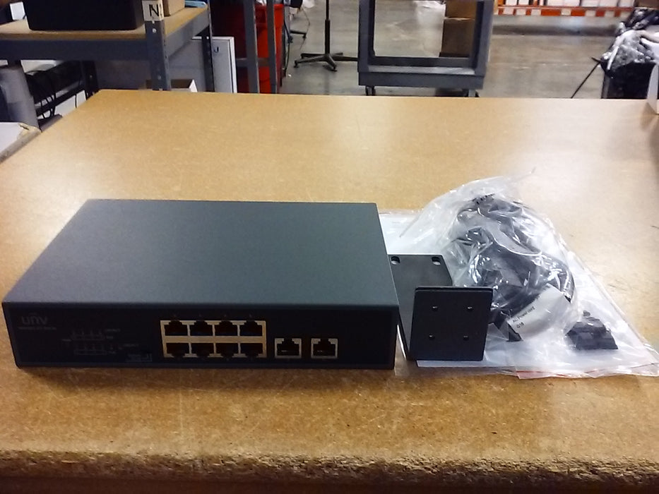 8 Port PoE+ Switch Unmanaged with Surveillance Mode for Laying Cable Runs up to 820 Feet (NSW2010-10T-POE-IN)