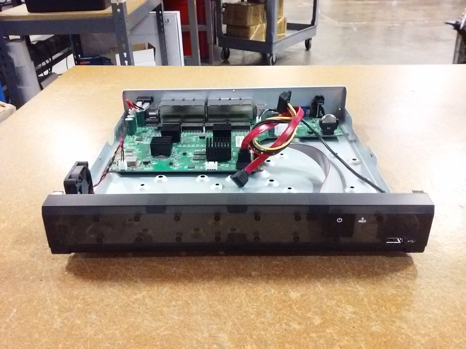 16-Channel 4K UltraHD NDAA-Compliant PoE Network Video Recorder with 16 PoE Ports and 1HDD Slot