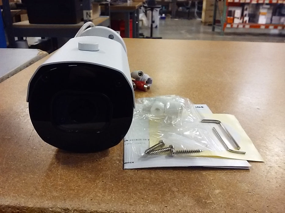 5MP Varifocal Bullet IP POE Security Camera W/ Motorized 2.7-13.5mm Lens - IP66 Weatherproof - 130' Night Vision
