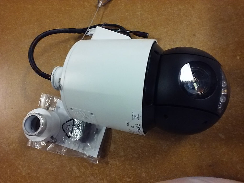 4MP Dual Lens Weatherproof PTZ IP Security Camera with a 25X Motorized Zoom Lens on Bottom and a Fixed 2.8mm Camera on Top (IPC94144SRX25F40C)