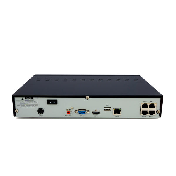 4K UltraHD  4-Channel NDAA-Compliant IP Network Video Recorder with 1 SATA Hard Drive Bay (4NVR4Kb)