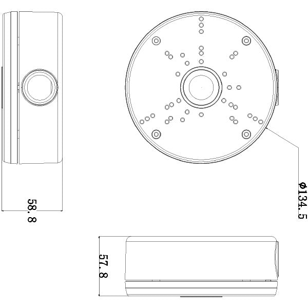 Outdoor Rated Junction Box for Motorized Bullet & Turret Security Cameras (JBTZ)