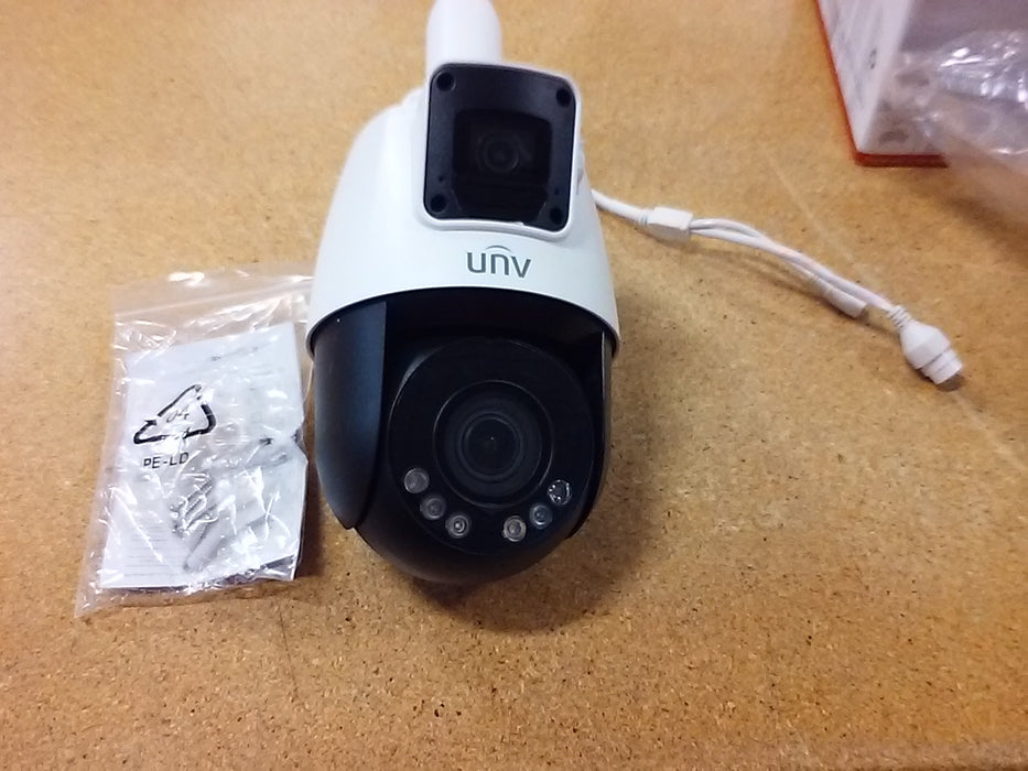 FullHD 1080p 2MP LightHunter  Dual-Lens Mini PTZ IP Security Camera with a 2.8mm Fixed Lens On Top (IPC9312LFWAF282X4)