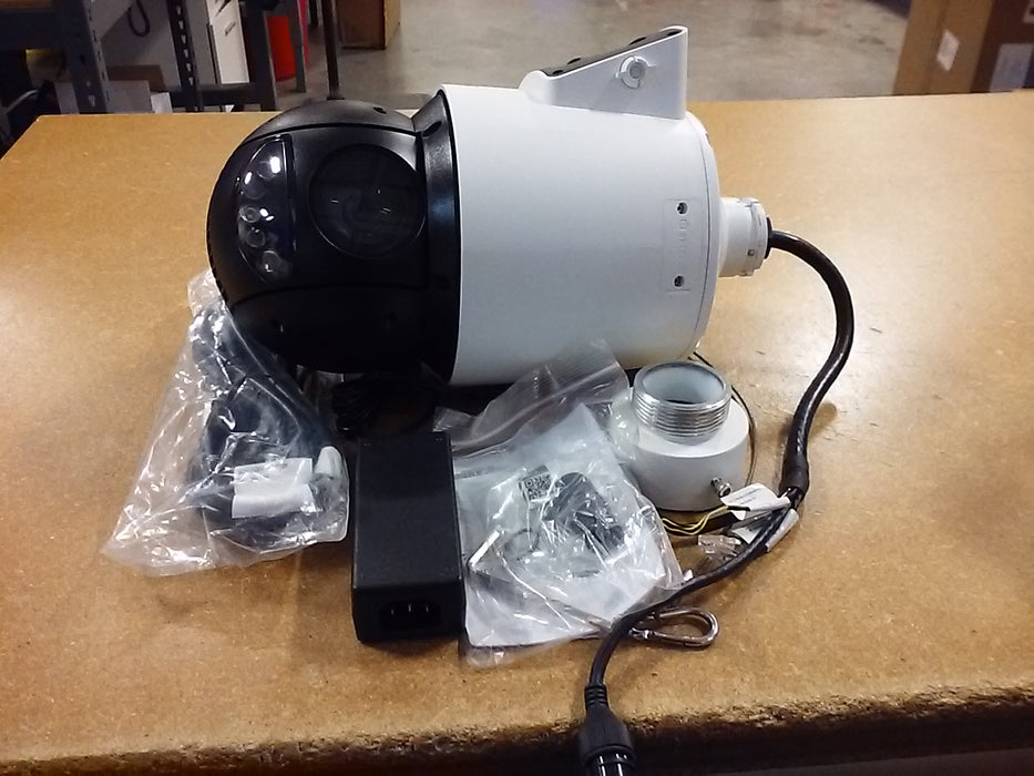 4MP Dual Lens Weatherproof PTZ IP Security Camera with a 25X Motorized Zoom Lens on Bottom and a Fixed 2.8mm Camera on Top (IPC94144SRX25F40C)