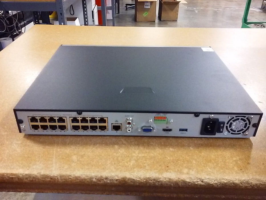 16-Channel 4K NVR with 2 SATA HDD Bays (1UNVRlite16P)