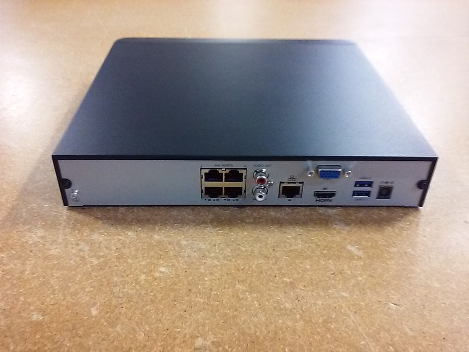 4 Channel 4K Ultra HD PoE NVR with 1 SATA HDD Bay (UNVRlite4P)