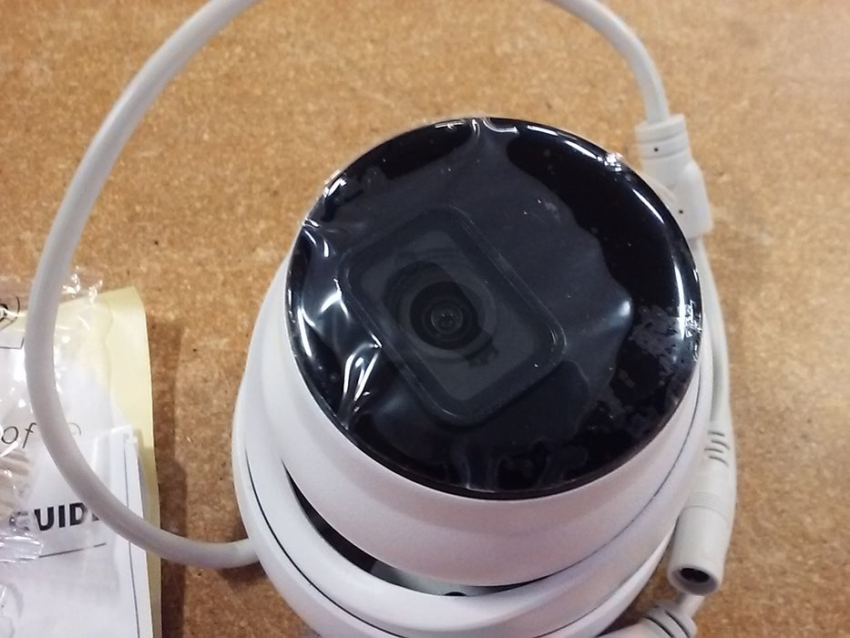 5MP Weatherproof Turret IP Security Camera with a 2.8mm Fixed Lens and a Built-In Microphone - White
