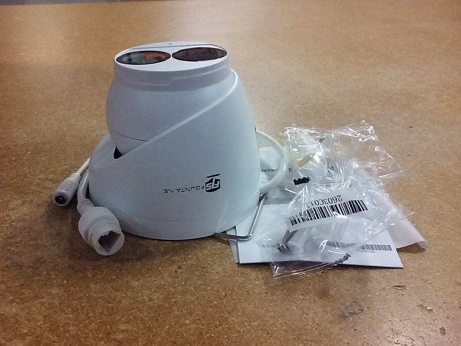 4K UltraHD Prime I NDAA-Compliant Weatherproof Turret IP Security Camera with a 2.8mm Fixed Lens and Deep Learning Artificial Intelligence (U18MPT2)