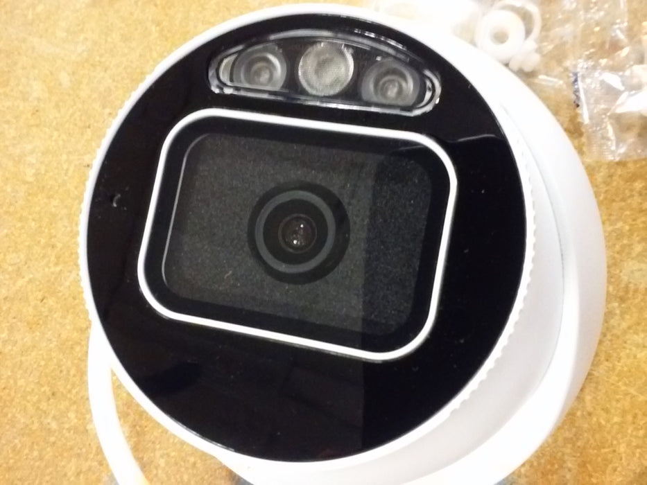 8MP 4K UltraHD Red/Blue Active Deterrence Lights, White Light, and IR LED Turret IP Security Camera with a 2.8mm Lens and Two-Way Audio (IPC3638SSADF28KMCI1)
