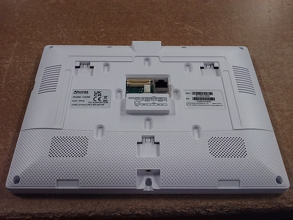 Akuvox Indoor Android Monitor With Built-In Wi-fi, Bluetooth, and a 10" LCD Touch Screen and a 1MP Built-In Camera (C319A)