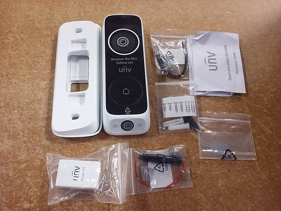 HD 3MP + 2MP Dual Lens Weatherproof Video Doorbell Wi-Fi Security Camera w/ 2-Way Audio, Human Body & Package Detection (ED525BWB)