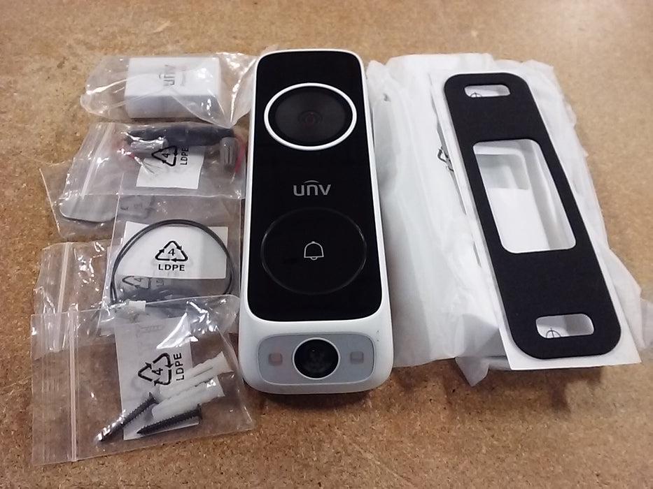 HD 3MP + 2MP Dual Lens Weatherproof Video Doorbell Wi-Fi Security Camera w/ 2-Way Audio, Human Body & Package Detection (ED525BWB)