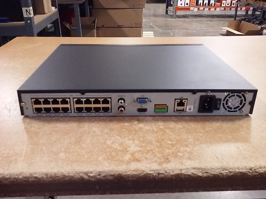L-Series 4K Ultra HD 16-Channel NDAA-Compliant IP Network Video Recorder with 2 SATA Hard Drive Bays (NVR-2B16L)