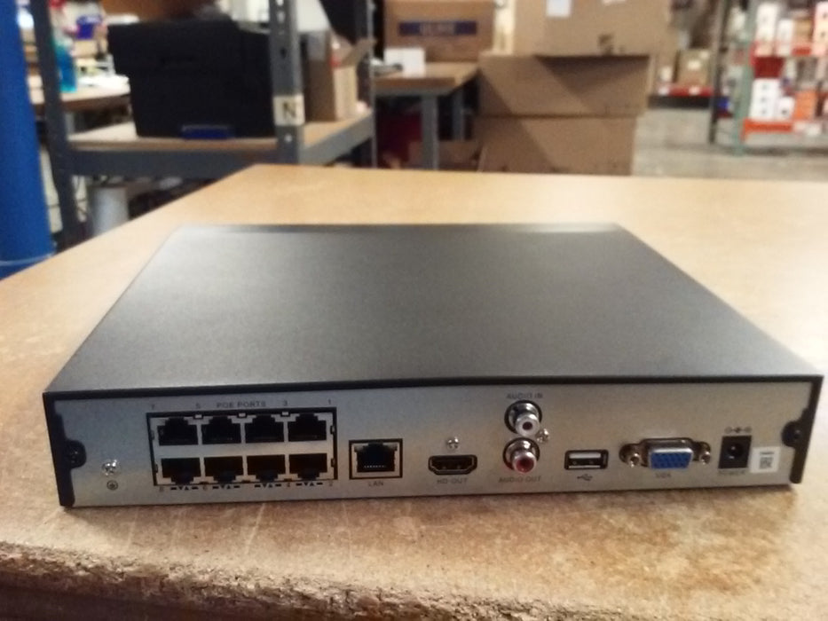 L-Series 4K Ultra HD 8-Channel NDAA-Compliant IP Network Video Recorder with 1 SATA Hard Drive Bay (NVR-1B8L)