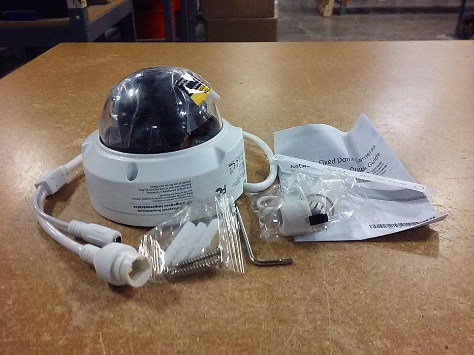 4MP Easystar NDAA-Compliant Weatherproof Vandal-Resistant Dome IP Security Camera with a 2.8mm Fixed Lens (IPC324SR3DSF28KMG)