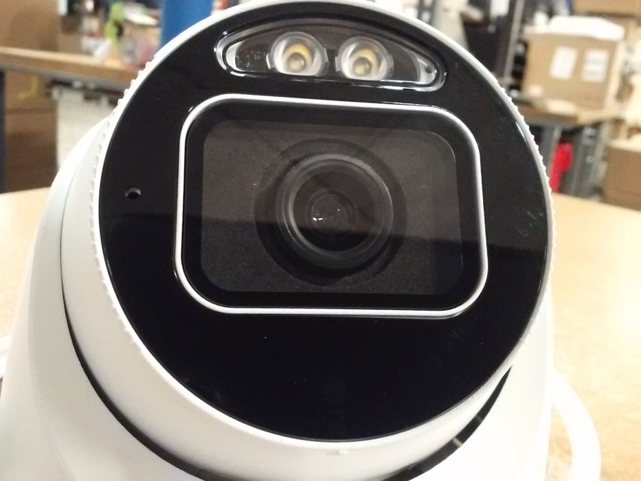 4K UltraHD 24/7 Color Weatherproof Turret IP Security Camera with a 4mm Fixed Lens and a Built-In Mic (IPC3638SEADF40KWLI0)