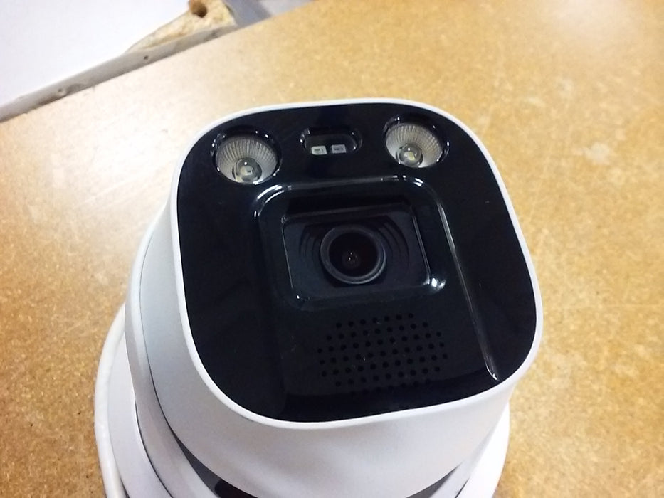 L-Series 4K Ultra HD Weatherproof Active Deterrence 24/7 Color Turret IP Security Camera with a 2.8mm Fixed Lens and Built-in Mic and Speaker (L8T-DT)