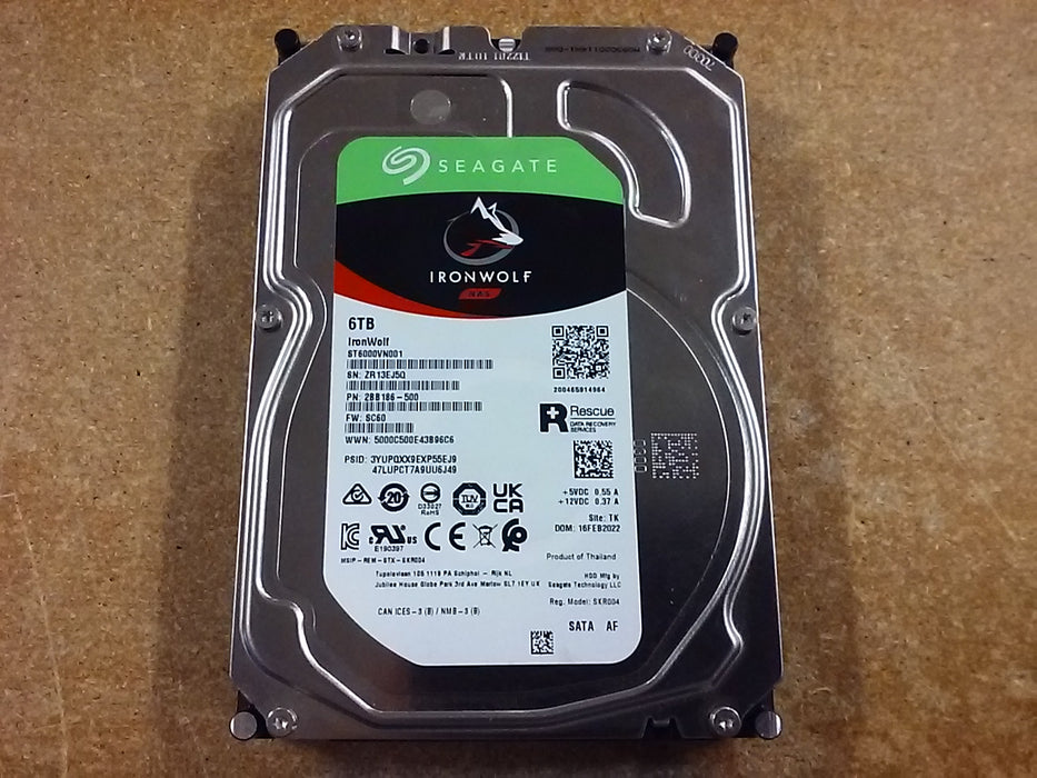 Seagate IronWolf ST6000VN001 6 TB Hard Drive - 3.5" Internal