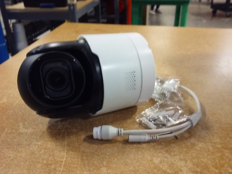 4K UltraHD Active Deterrence Mini PTZ Weatherproof IP Security Camera with Stealth Strobe Lights, a 4X Motorized Zoom, and 2-Way Audio