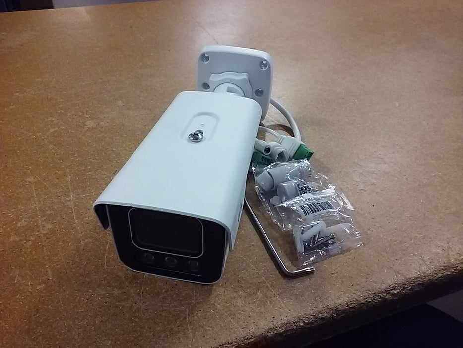 Tri-Guard 2.0 5MP Red/Blue Active Deterrence Lights, White Light, and IR LED Bullet IP Security Camera with a 2.8mm Lens and Two-Way Audio (IPC2B15SSADF28KMCI1)