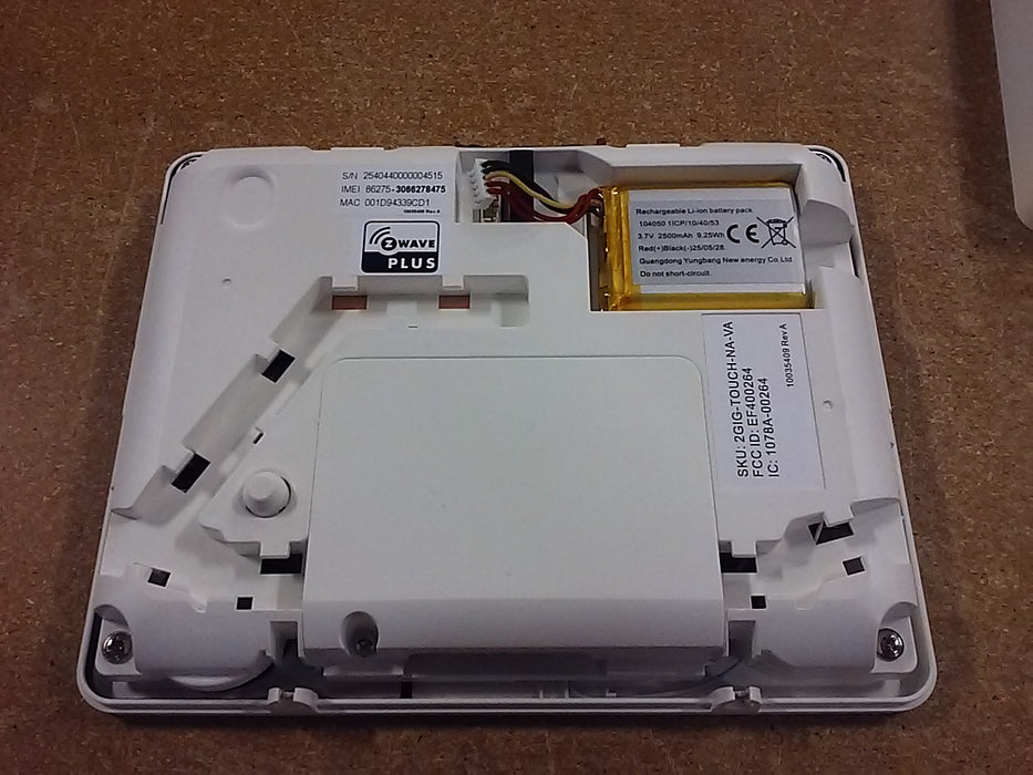 2GIG GCTouch Security and Control Panel with 7-inch Touchscreen, Bluetooth Disarm, Z-Wave Compatibility (2GIG-TOUCH-NA-VA)