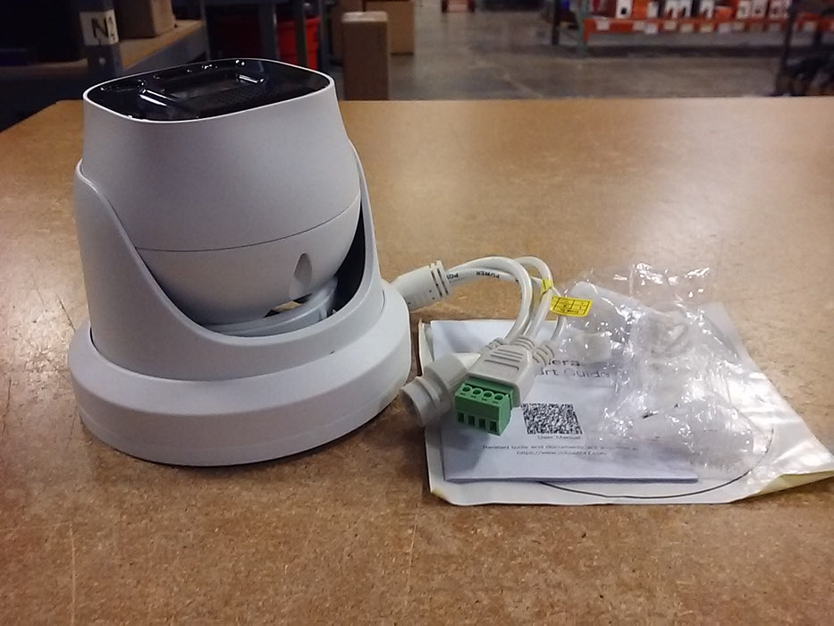 L-Series 4K Ultra HD Weatherproof Active Deterrence 24/7 Color Turret IP Security Camera with a 2.8mm Fixed Lens and Built-in Mic and Speaker (L8T-DT)