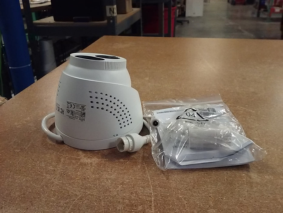 4MP Tri-Guard NDAA-Compliant Weatherproof Turret IP Security Camera 2.8mm Fixed Lens with Deep Learning AI, Active Deterrence, and 24/7 Color Illumination (IPC3614SBADF28KMCI0)