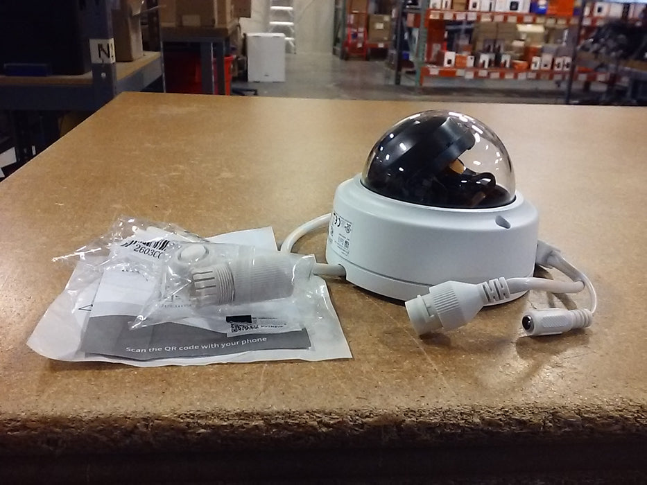 4MP Easystar NDAA-Compliant Weatherproof Vandal-Resistant Dome IP Security Camera with a 2.8mm Fixed Lens (IPC324SR3DSF28KMG)