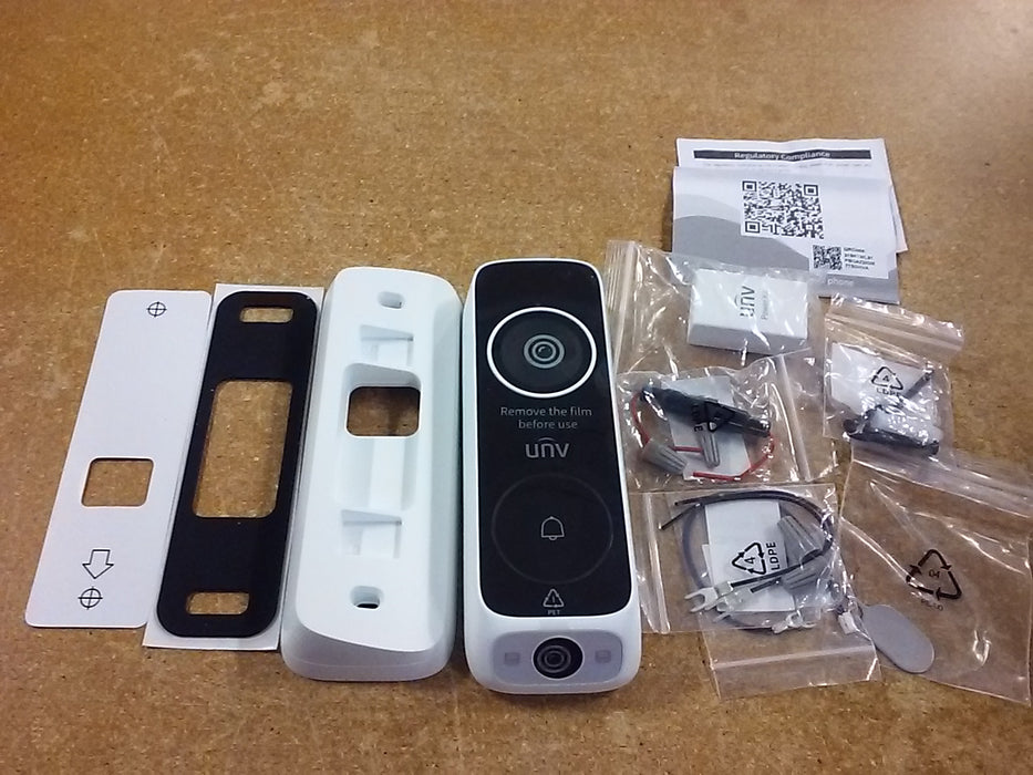 HD 3MP + 2MP Dual Lens Weatherproof Video Doorbell Wi-Fi Security Camera w/ 2-Way Audio, Human Body & Package Detection (ED525BWB)
