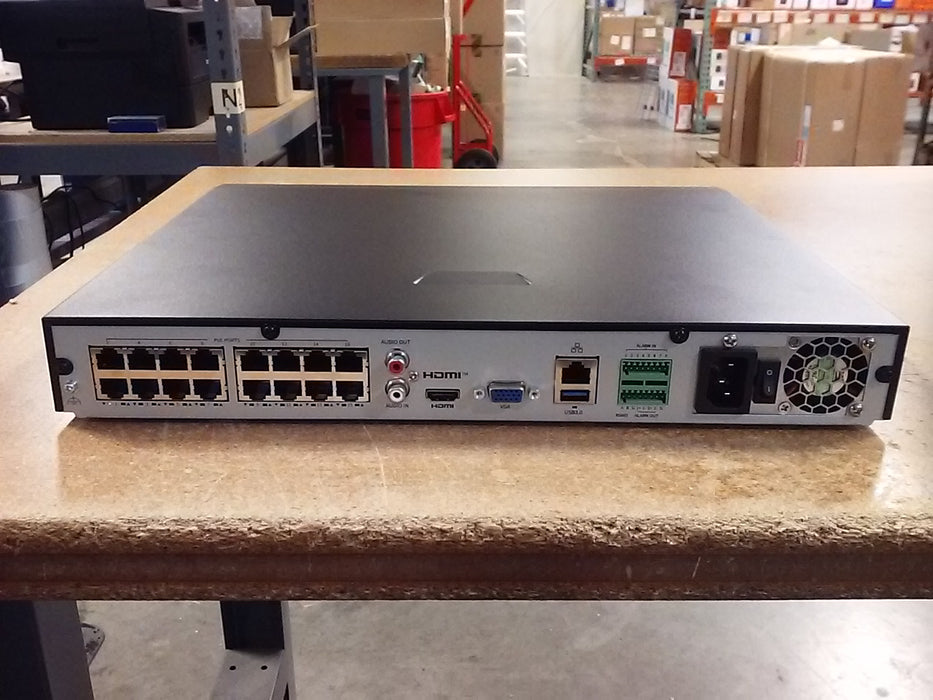 16MP UltraHD 16-Channel Network Video Recorder with 2 Hard Drive Bays and Intelligent Video Analytics (NVR50216BP16IQ)