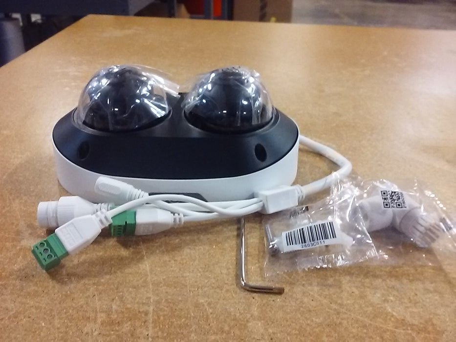4MP Dual Lens, Dual Channel Non-Splicing IP Vandal Dome, 2 Lenses, NDAA, Deep Learning, Lighthunter (IPC3224SSADF28KI1)