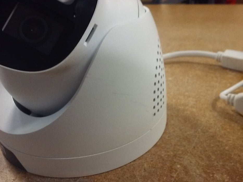 4K Wide Angle 180° FOV NDAA Compliant Weatherproof Fixed Turret IP Security Camera with Active Deterrence, 24/7 Color, Deep Learning AI Smart Events, Dual Mics (IPC3K28SEADF28KMCDLI0)