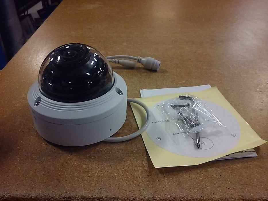 5MP Weatherproof Vandal Dome IP Security Camera W/ 2.8mm Fixed Lens