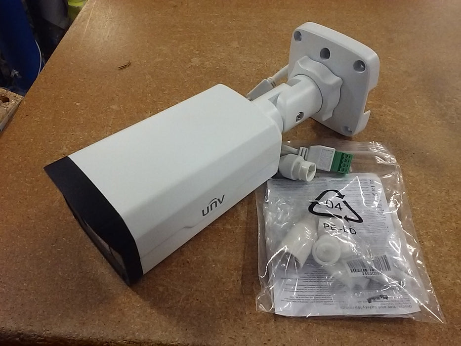 4K UltraHD (8MP) Prime I NDAA Compliant Weatherproof Bullet IP Security Camera with a 2.8-12mm Motorized Varifocal Lens and LightHunter Illumination Technology (IPC2328SBDZKI0)