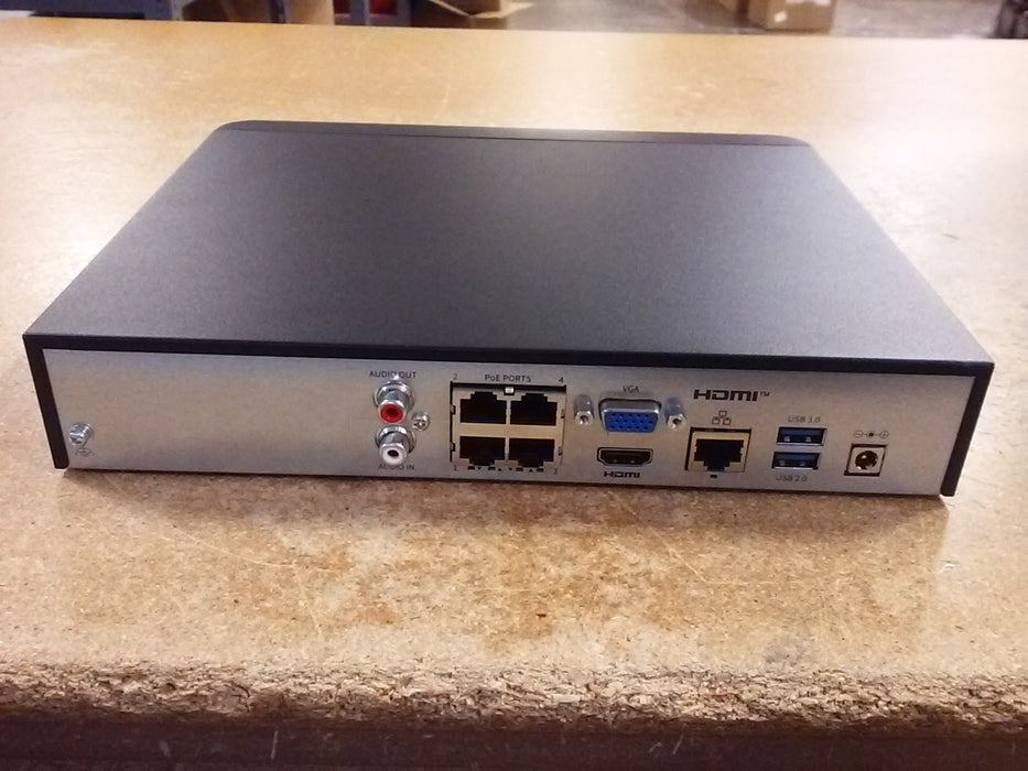 12MP 4 Channel Network Video Recorder with AI Facial Recognition, 4 PoE, 1 HDD (UNVRIQ4P)