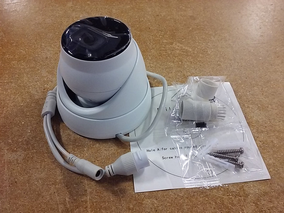 1080p (2MP) Turret Dome IP POE Security Camera W/ 2.8mm Lens | IP66 Weatherproof | 100' Night Vision | M2T