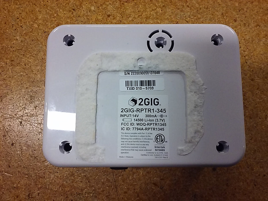 2GIG Wireless Indoor Repeater for GC2 and GC3 Control Panels (2GIG-RPTR1-345)