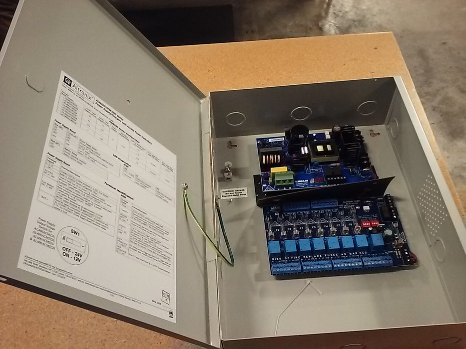 Altronix Power Supply Charger with Eight Independent 12VDC or 24VDC Fail Safe and/or Fail Secure Outputs (AL600ACM220)